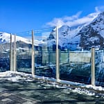 Slide Glass Balkon Windschutz Glass verstellbar Winter kälteresistent