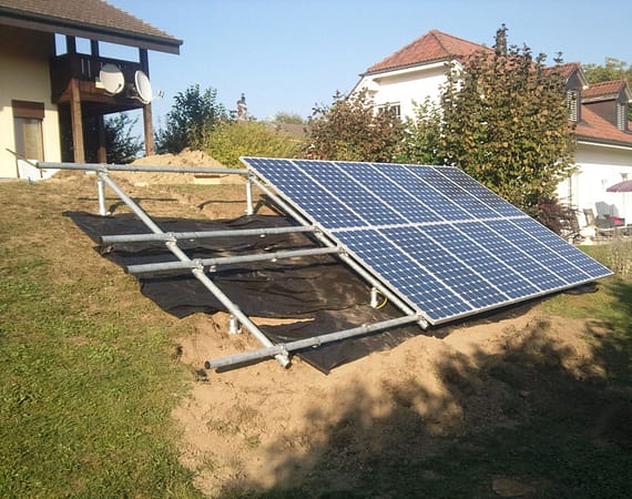 PV Solar Photovoltaik auf Schraubfundamenten